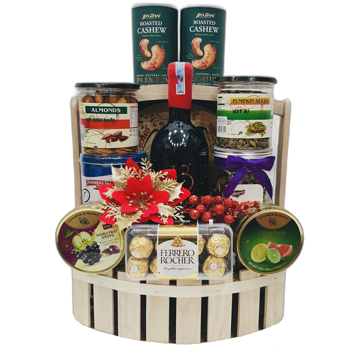 giỏ quà tết vang ý diciotto gradi 18 độ g4 giỏ quà tết vang ý diciotto gradi 18 độ g4