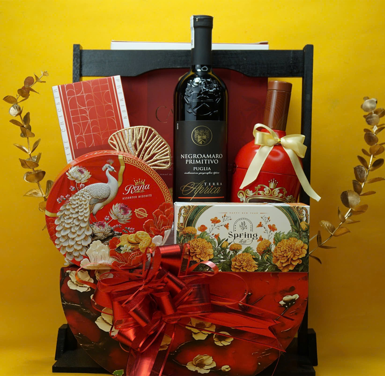 giỏ quà tết aprica negroamaro primitivo puglia terra g117 giỏ quà tết aprica negroamaro primitivo puglia terra g117