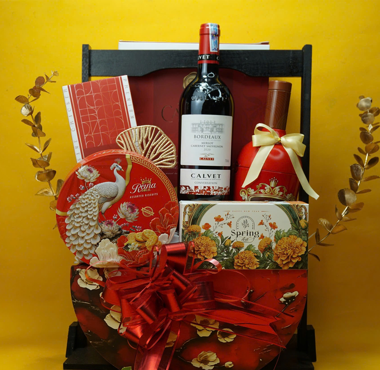 giỏ quà tết calvet conversation merlot cabernet-aop g106 giỏ quà tết calvet conversation merlot cabernet-aop g106