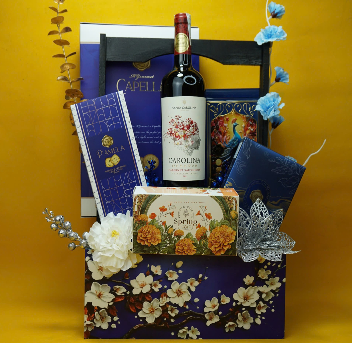 giỏ quà tết carolina reserva cabernet sauvignon g123 giỏ quà tết carolina reserva cabernet sauvignon g123