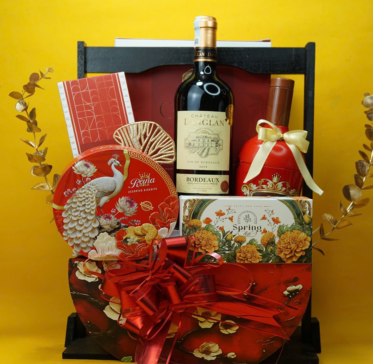 giỏ quà tết chateau danglan g110 giỏ quà tết chateau danglan g110