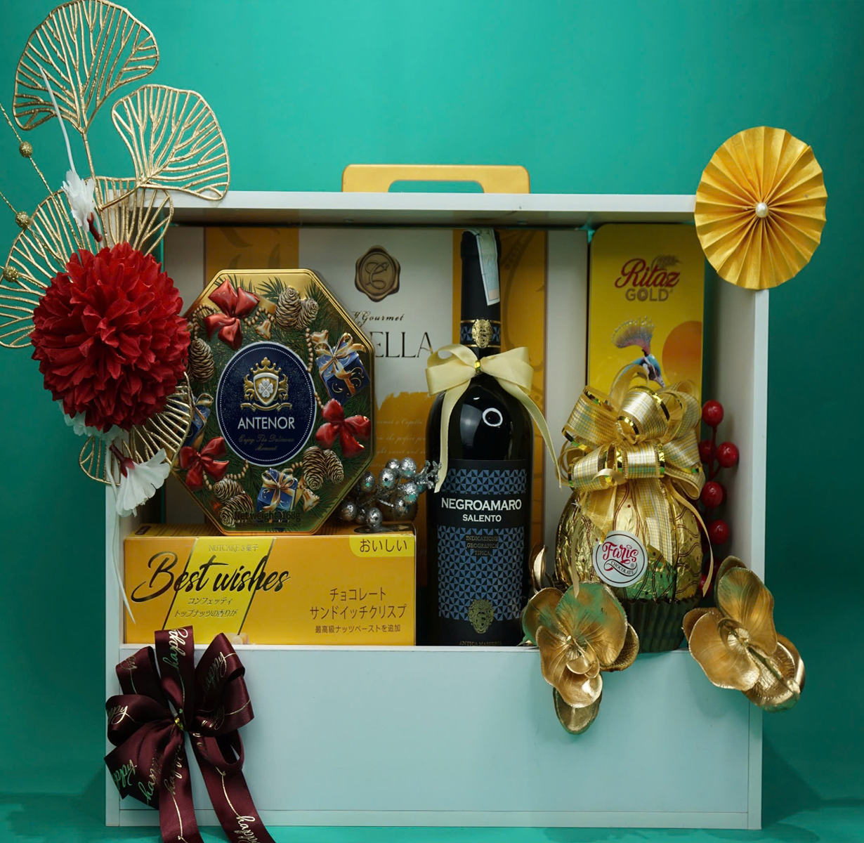 giỏ quà tết colleone antica masseria negroamaro salento g54 giỏ quà tết colleone antica masseria negroamaro salento g54