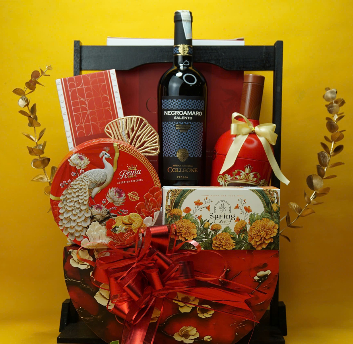 giỏ quà tết colleone antica masseria negroamaro salento g86 giỏ quà tết colleone antica masseria negroamaro salento g86
