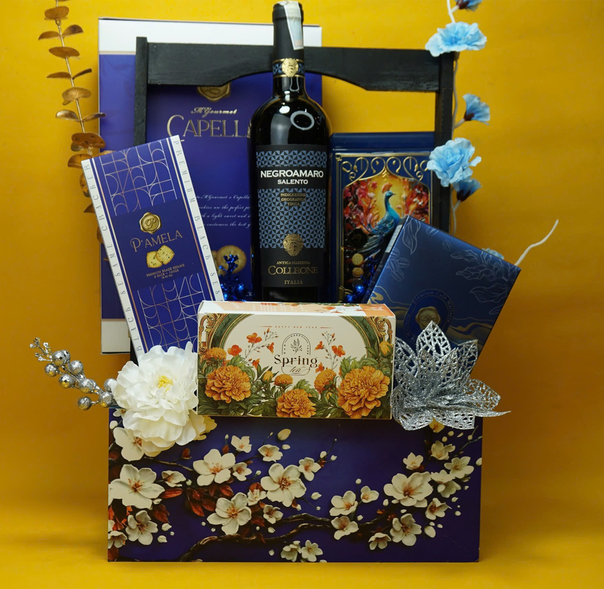 giỏ quà tết colleone negroamaro g130 giỏ quà tết colleone negroamaro g130