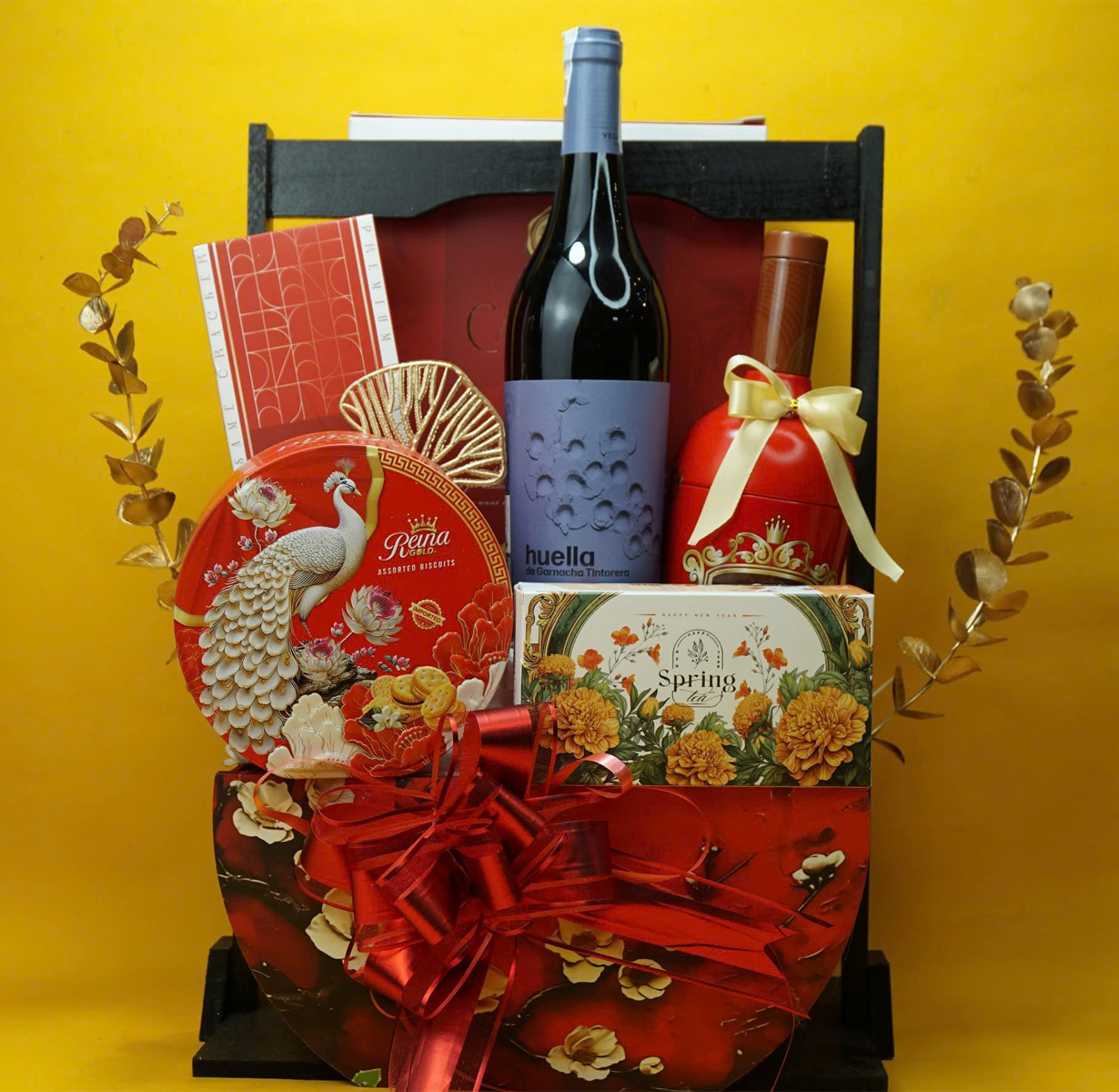 giỏ quà tết huella de garnacha tintorere g119 giỏ quà tết huella de garnacha tintorere g119