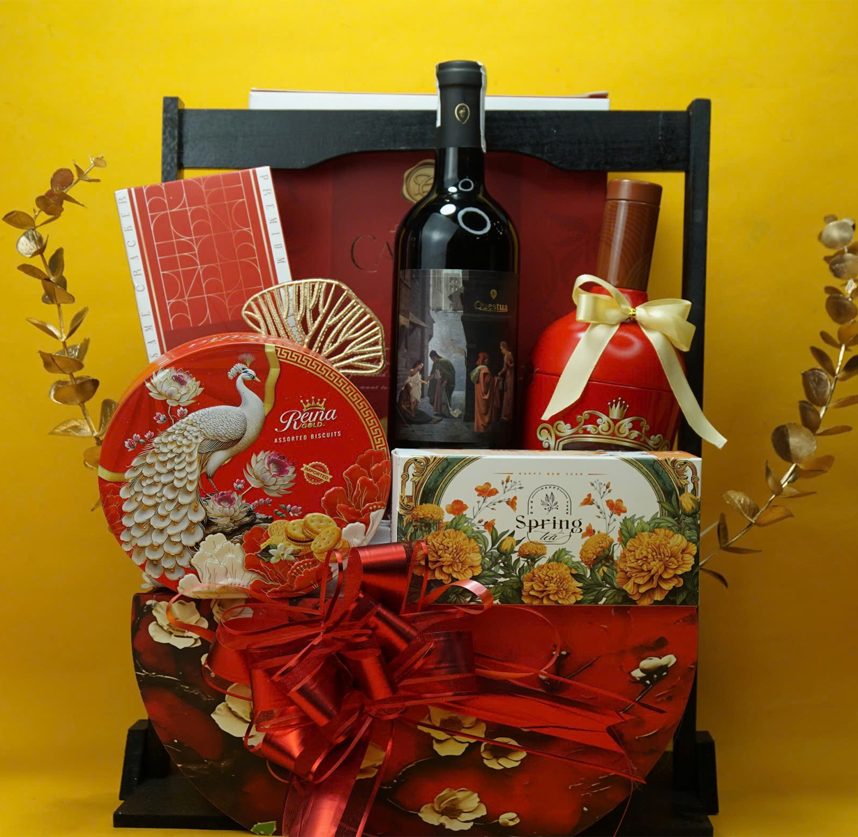 giỏ quà tết questua rosso toscano g114 giỏ quà tết questua rosso toscano g114