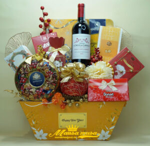giỏ quà tết vang château la croix de chéreau g91