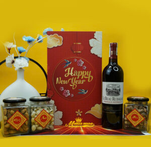 Hộp quà tết vang pháp le beau ruiseau bordeaux superieur H9