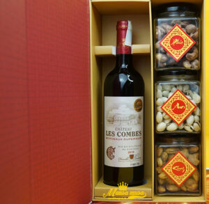 Hộp quà tết vang pháp les combes H12