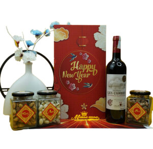 Hộp quà tết vang pháp les combes H3