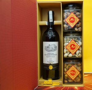 Hộp quà tết vang pháp les martineaux bordeaux H19
